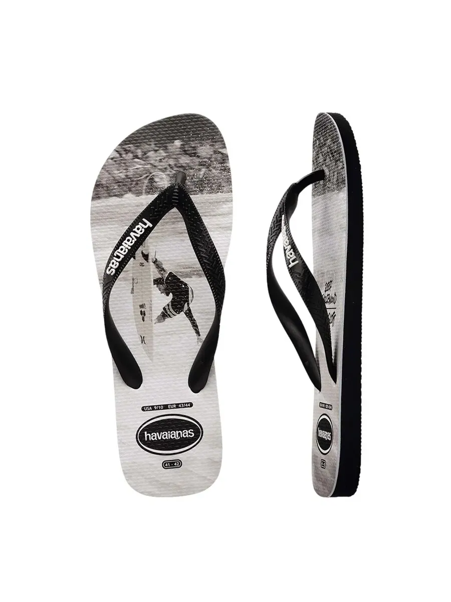 Вьетнамки Havaianas Top с фотопринтом — изображение 3 из 3, черный/белый
