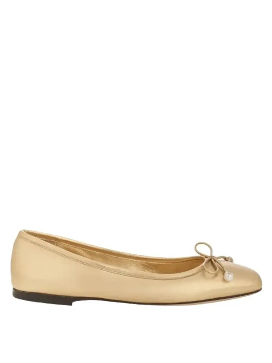 Балетки Jimmy Choo Elme из кожи наппа — золотистый