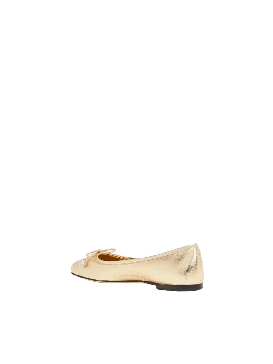 Балетки Jimmy Choo Elme из кожи наппа — изображение 2 из 3, золото