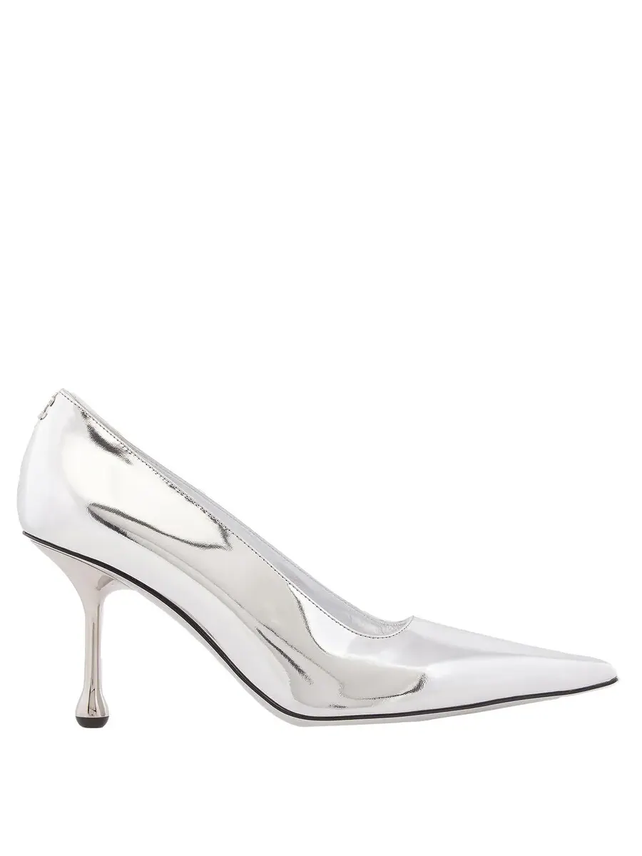 Туфли Jimmy Choo Ixia 80 с зеркальной отделкой — серебристый