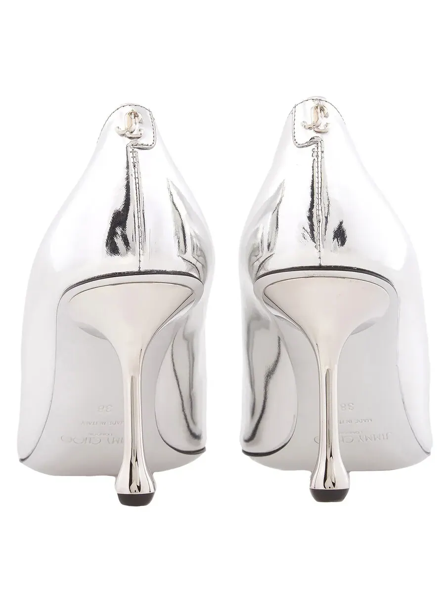 Туфли Jimmy Choo Ixia 80 с зеркальной отделкой — изображение 4 из 4, серебряный