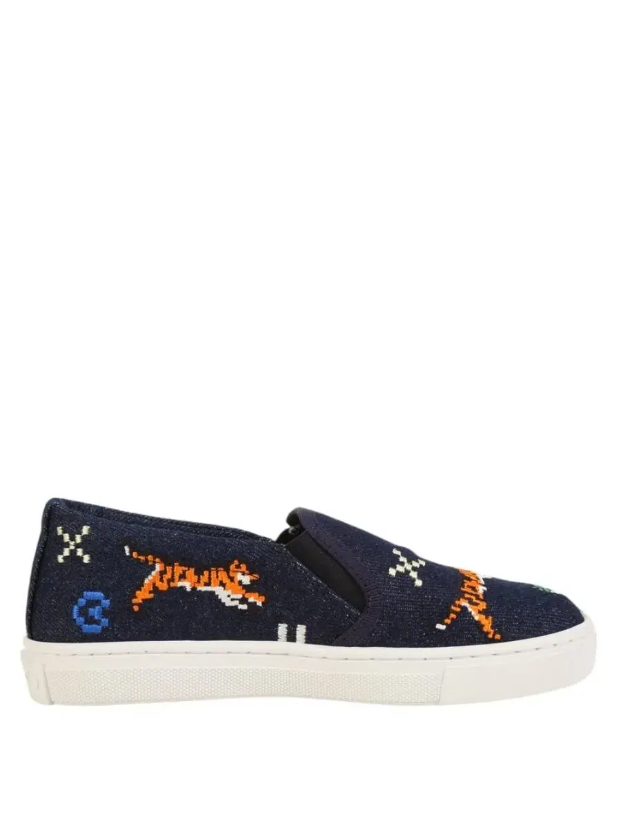 Детские кроссовки Kenzo Kids Jungle Game Pixel Canvas — синий