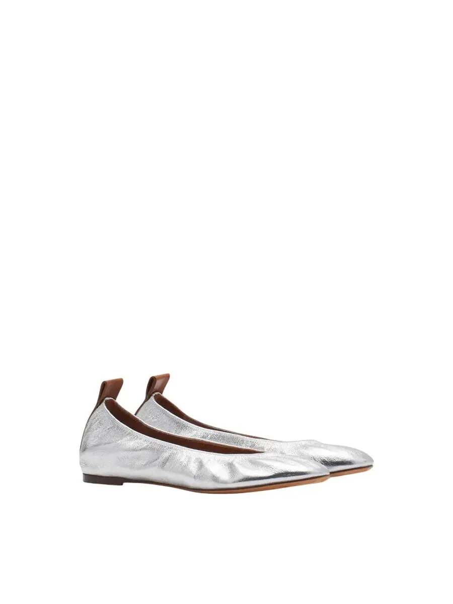 Балетки Lanvin из металлической кожи — изображение 2 из 4, серебряный
