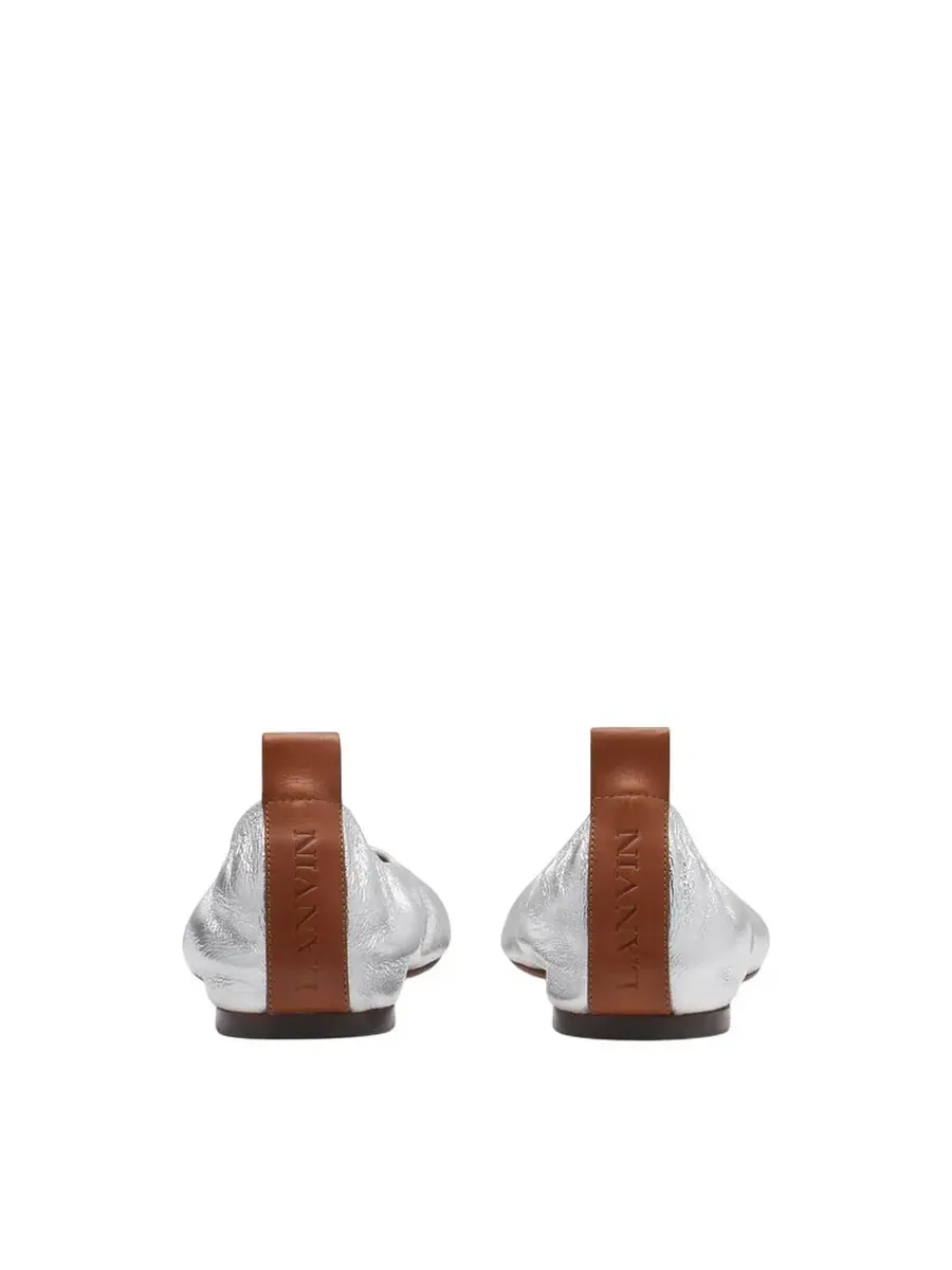 Балетки Lanvin из металлической кожи — изображение 4 из 4, серебряный