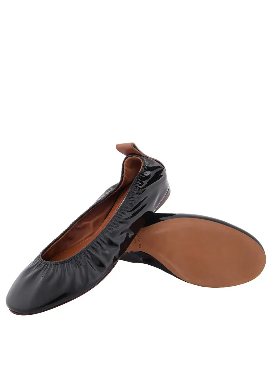 Балетки Lanvin из лакированной кожи — изображение 2 из 4, черный
