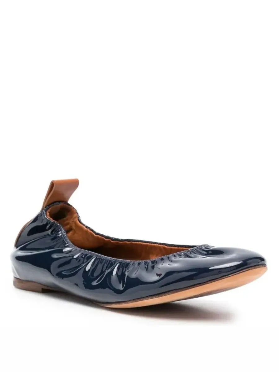 Балетки Lanvin из лакированной кожи — изображение 2 из 4, темно-синий