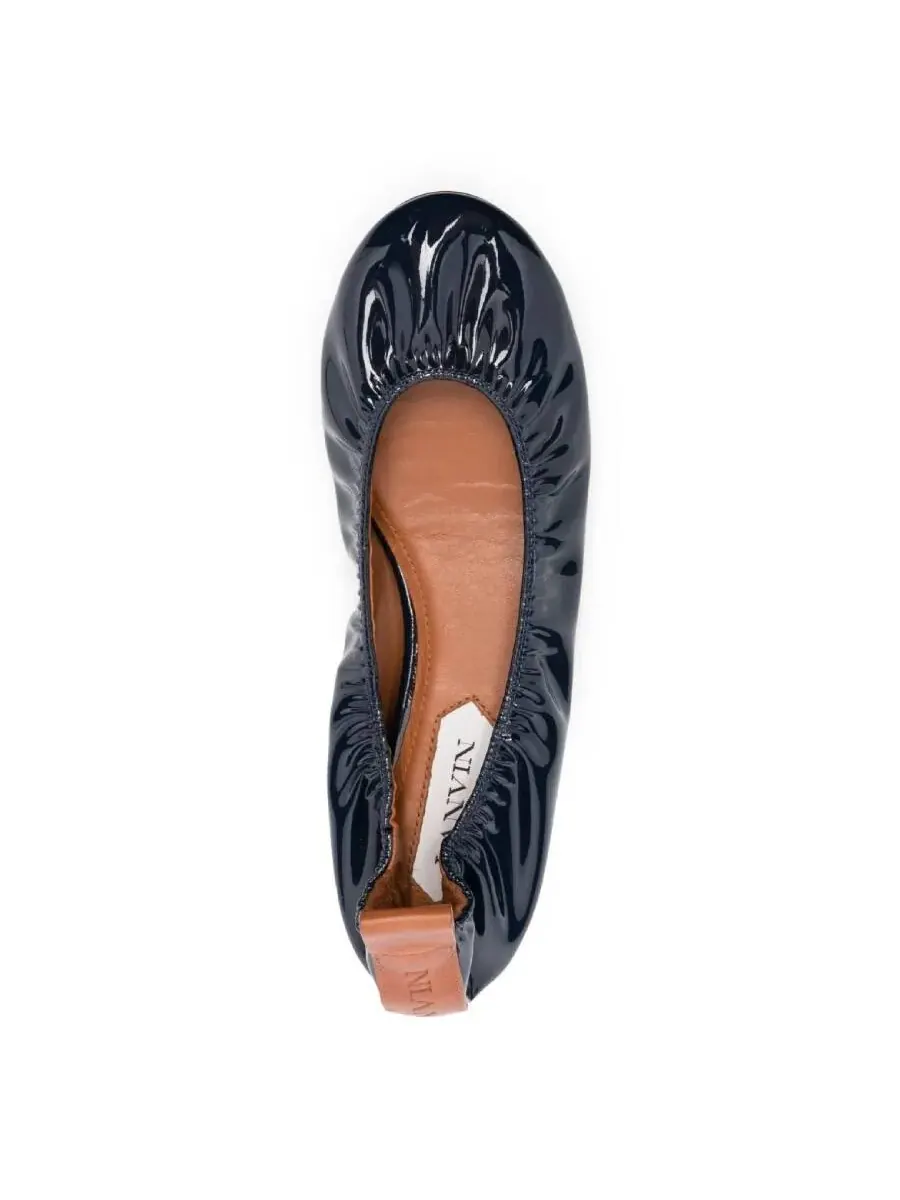Балетки Lanvin из лакированной кожи — изображение 4 из 4, темно-синий
