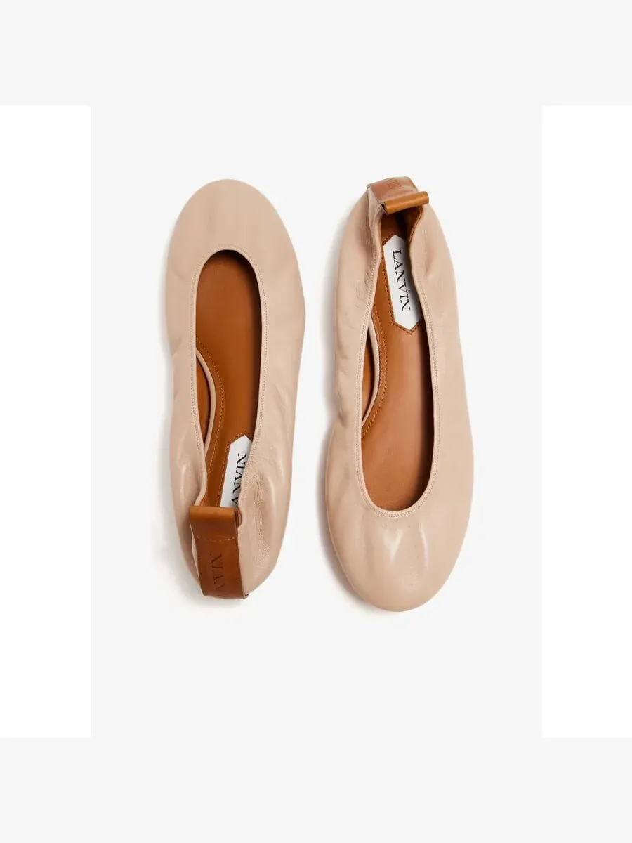 Балетки из кожи Lanvin — изображение 3 из 3, темный бежевый