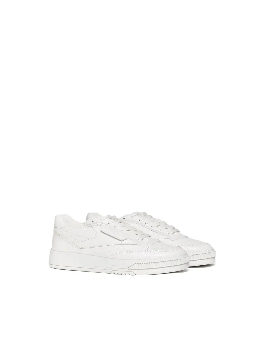 Кроссовки Reebok Club C LTD с треснувшей кожей низкие — изображение 2 из 4, белый