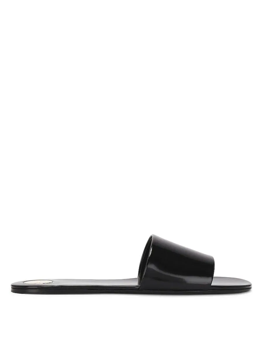 Сандалии Saint Laurent Carlyle из лакированной кожи — изображение 1 из 4, черный