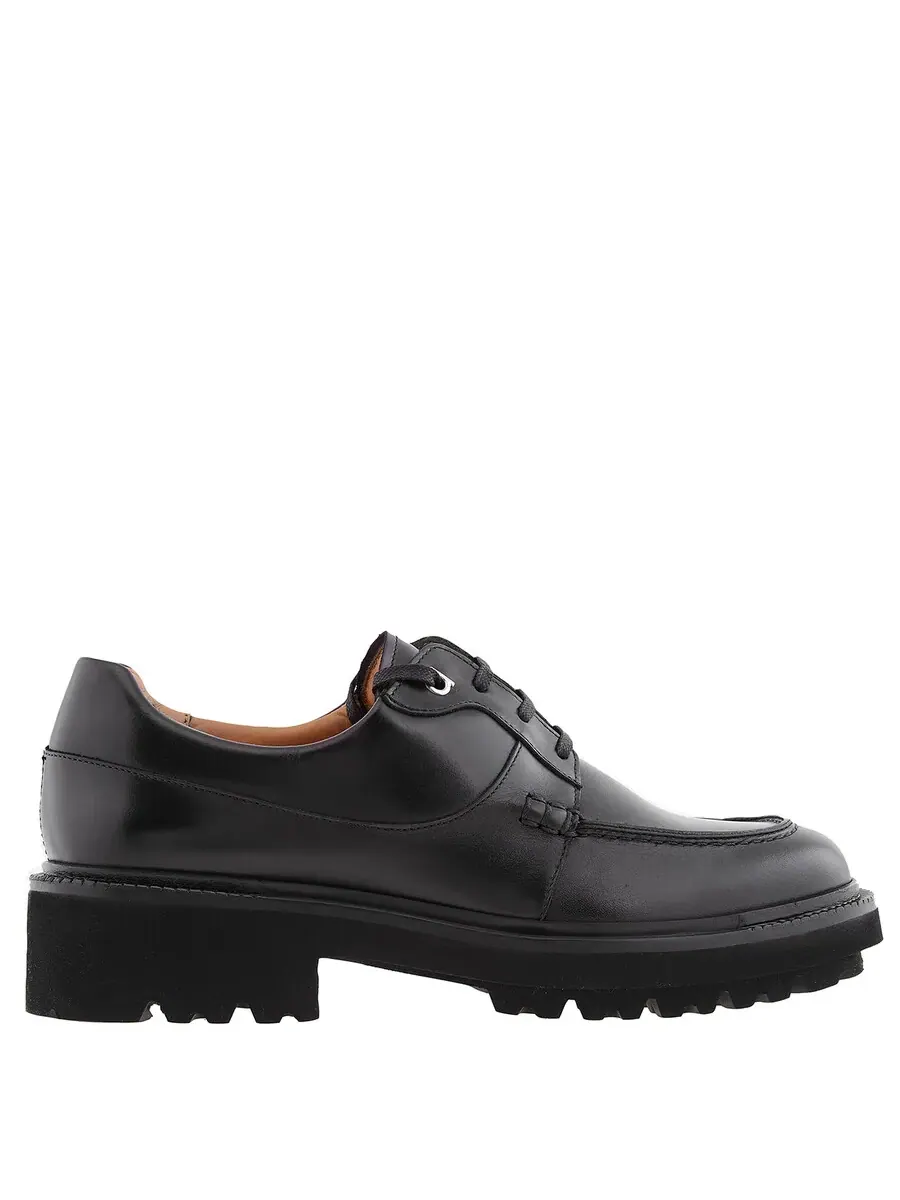 Туфли дерби Ferragamo Gorin на шнуровке с декором Gancini — изображение 1 из 4, черный