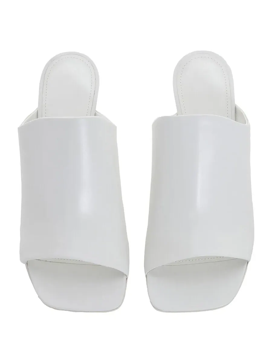 Босоножки Ferragamo White Nappa с открытым носком — изображение 3 из 4, белый