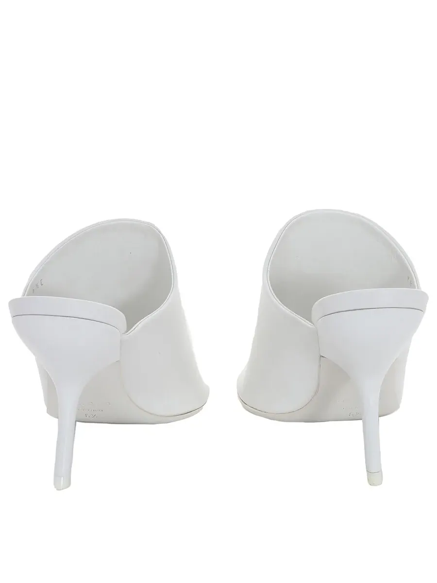 Босоножки Ferragamo White Nappa с открытым носком — изображение 4 из 4, белый