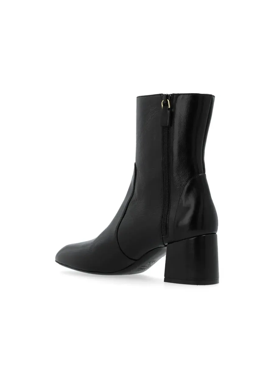 Кожаные ботинки Stuart Weitzman Flareblock — изображение 4 из 4, черный