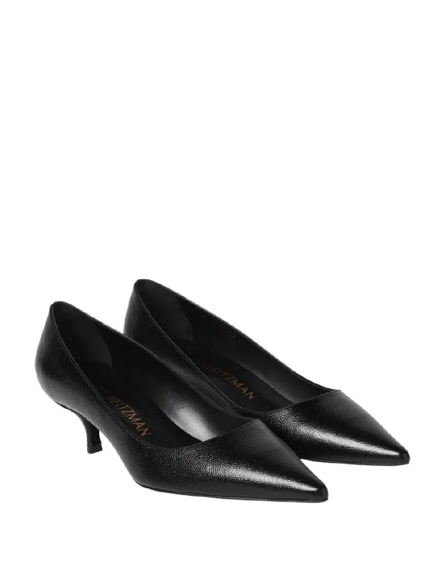 Туфли Stuart Weitzman Kitten из кожи — изображение 2 из 4, черный