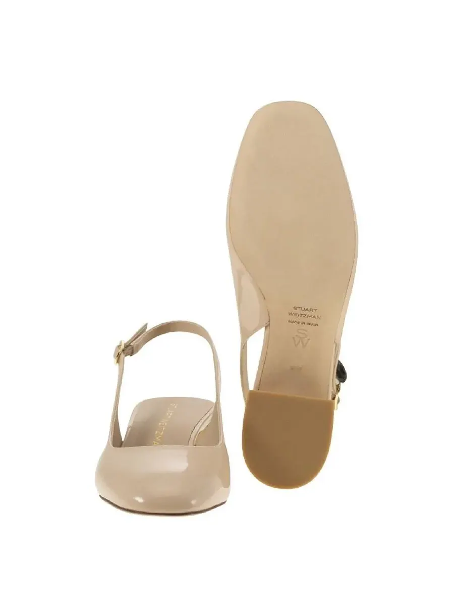 Туфли-слингбэки Stuart Weitzman Maeva 35 из кожи, размер бренда 36 (американский размер 5,5) — изображение 3 из 4, бежевый
