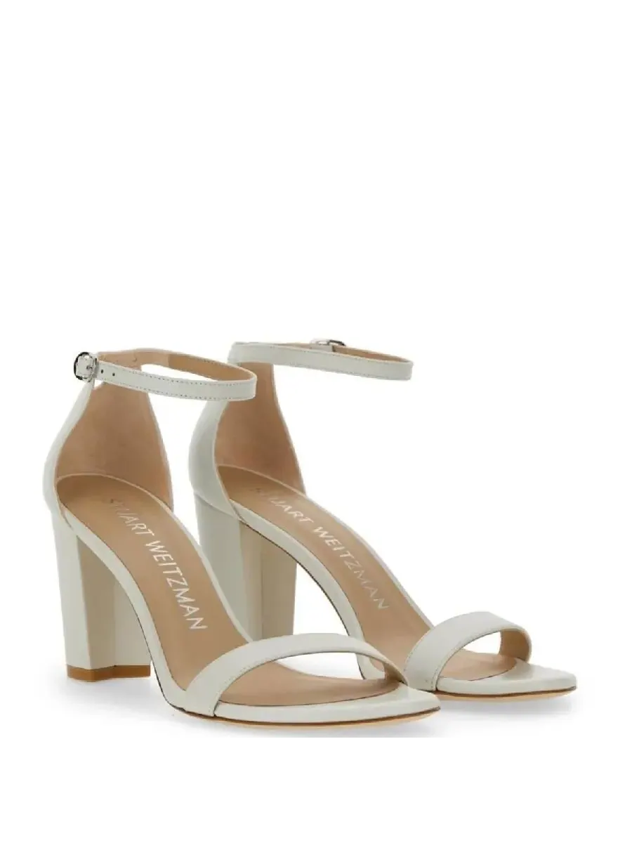 Кожаные сандалии Stuart Weitzman Nearlynude — изображение 2 из 4, белый