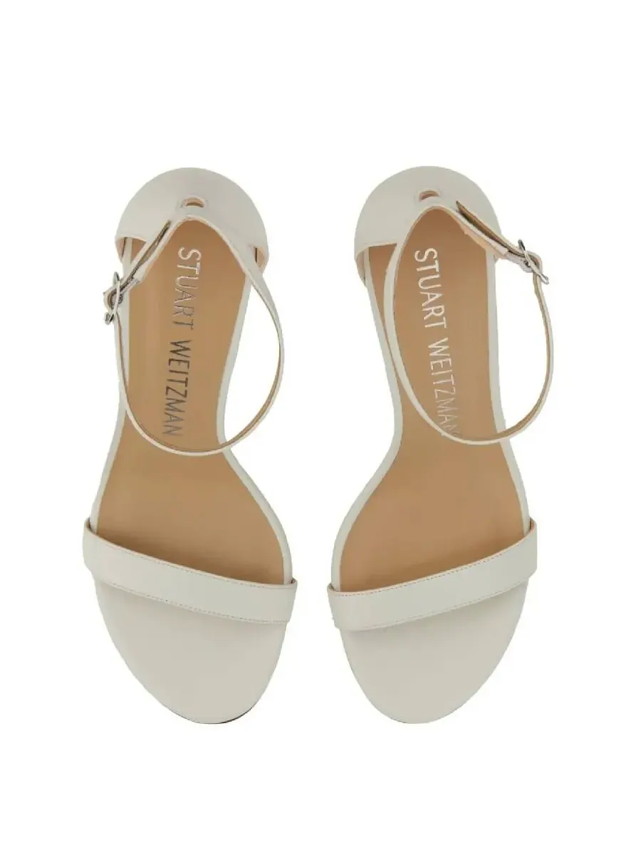 Кожаные сандалии Stuart Weitzman Nearlynude — изображение 3 из 4, белый