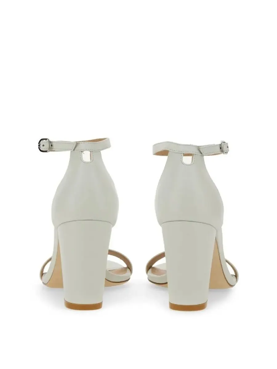 Кожаные сандалии Stuart Weitzman Nearlynude — изображение 4 из 4, белый