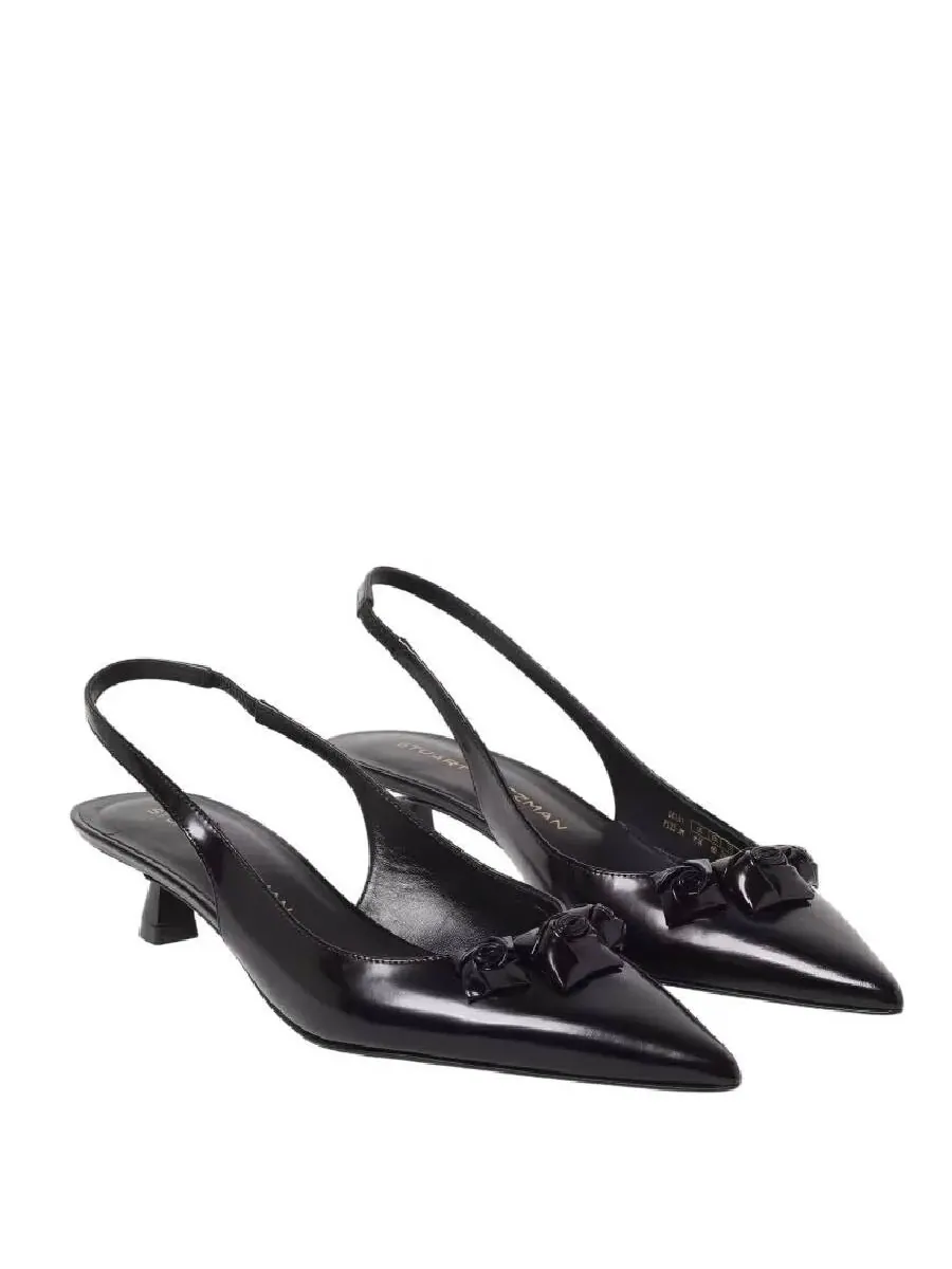 Кожаные туфли-слингбэки Stuart Weitzman Rosie 35 — изображение 2 из 4, черный