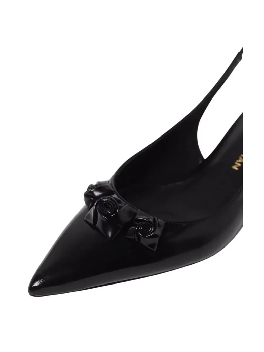 Кожаные туфли-слингбэки Stuart Weitzman Rosie 35 — изображение 4 из 4, черный