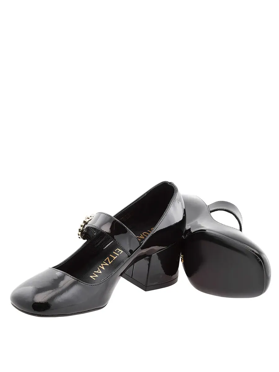 Туфли Stuart Weitzman Sloane Patent Mary Jane, размер бренда 35 (US размер 4.5) — изображение 2 из 4, черный