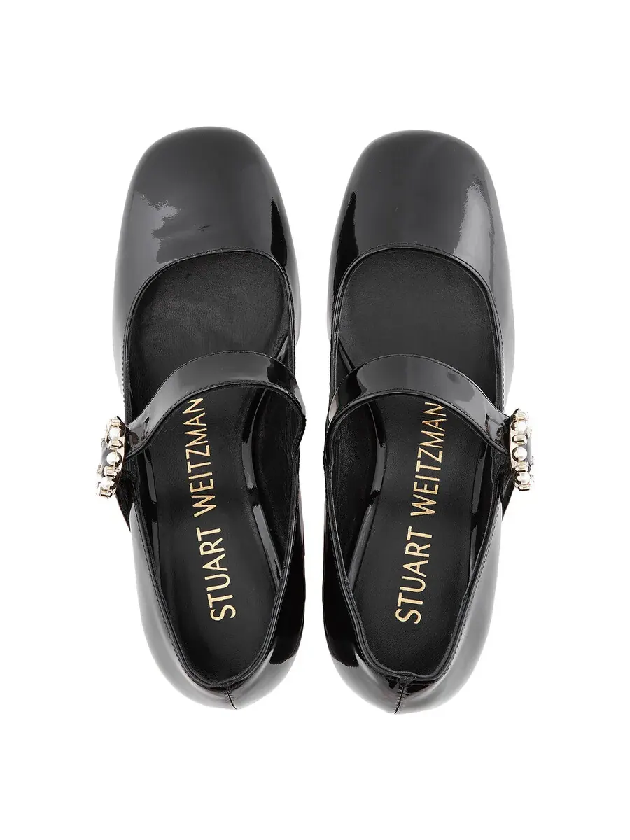 Туфли Stuart Weitzman Sloane Patent Mary Jane, размер бренда 35 (US размер 4.5) — изображение 3 из 4, черный