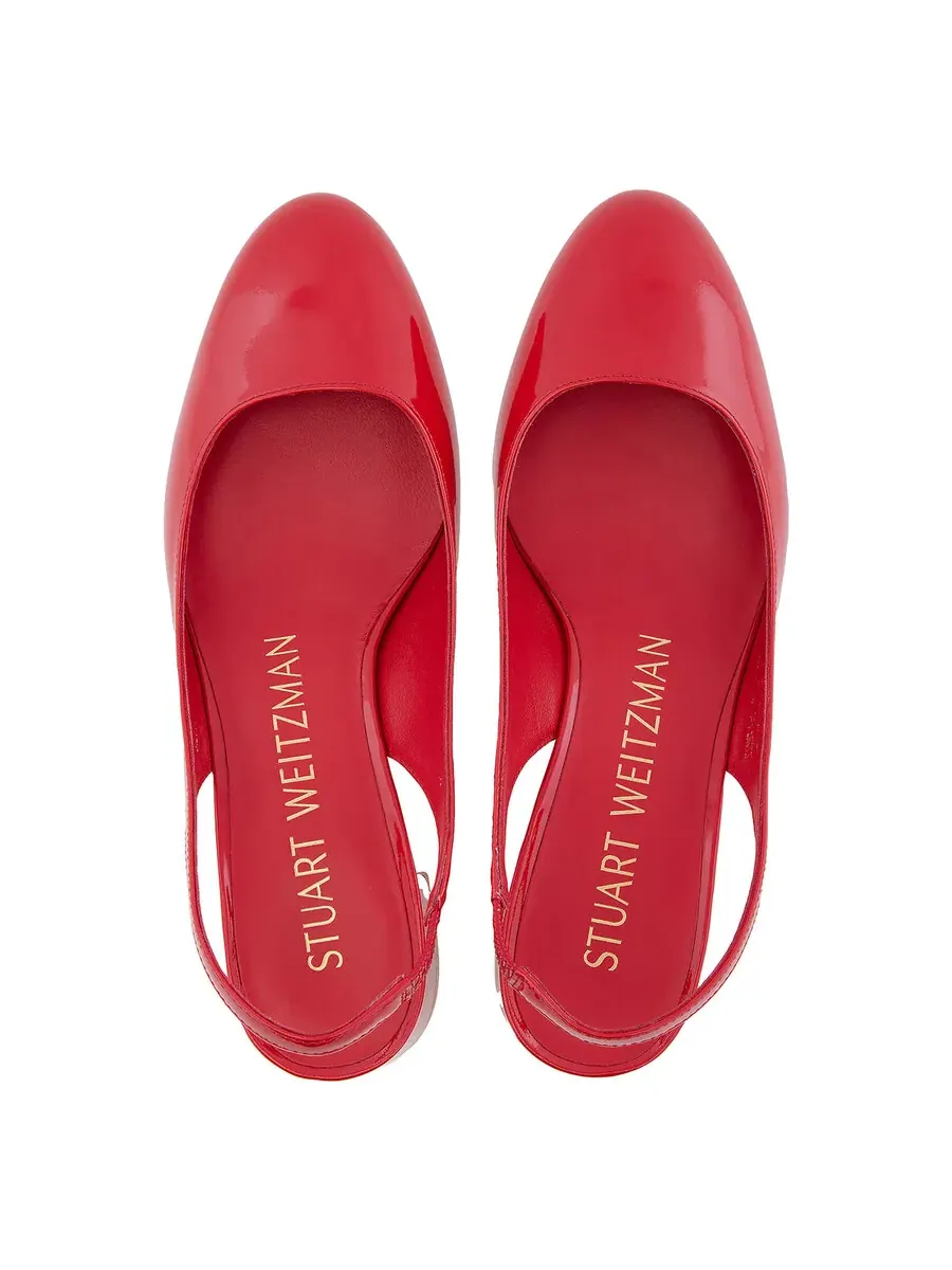 Туфли-лодочки Stuart Weitzman Vivienne 35 с ремешком на пятке — изображение 3 из 4, красный