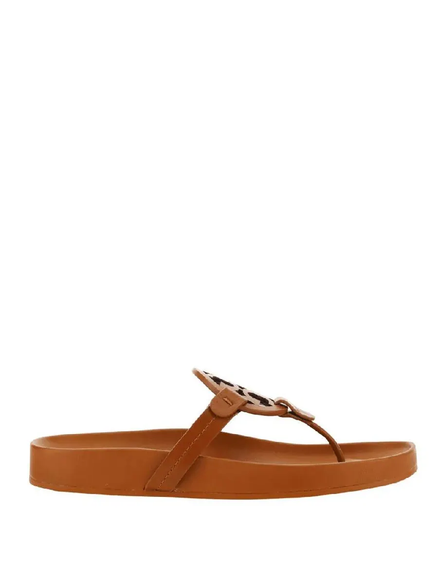 Сандалии-вьетнамки Tory Burch Miller из кожи цвета облака