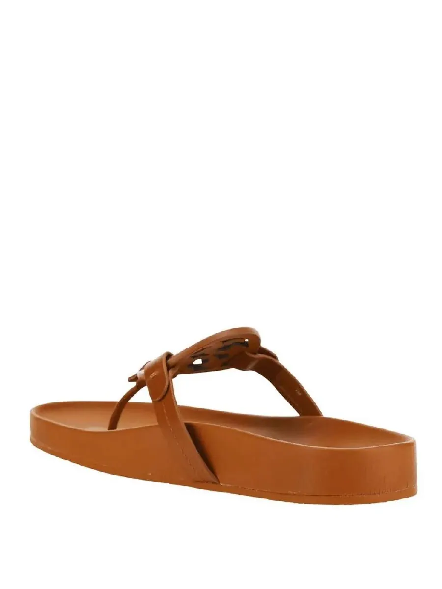 Сандалии-вьетнамки Tory Burch Miller из кожи цвета облака — изображение 3 из 3, боубардн/мёд