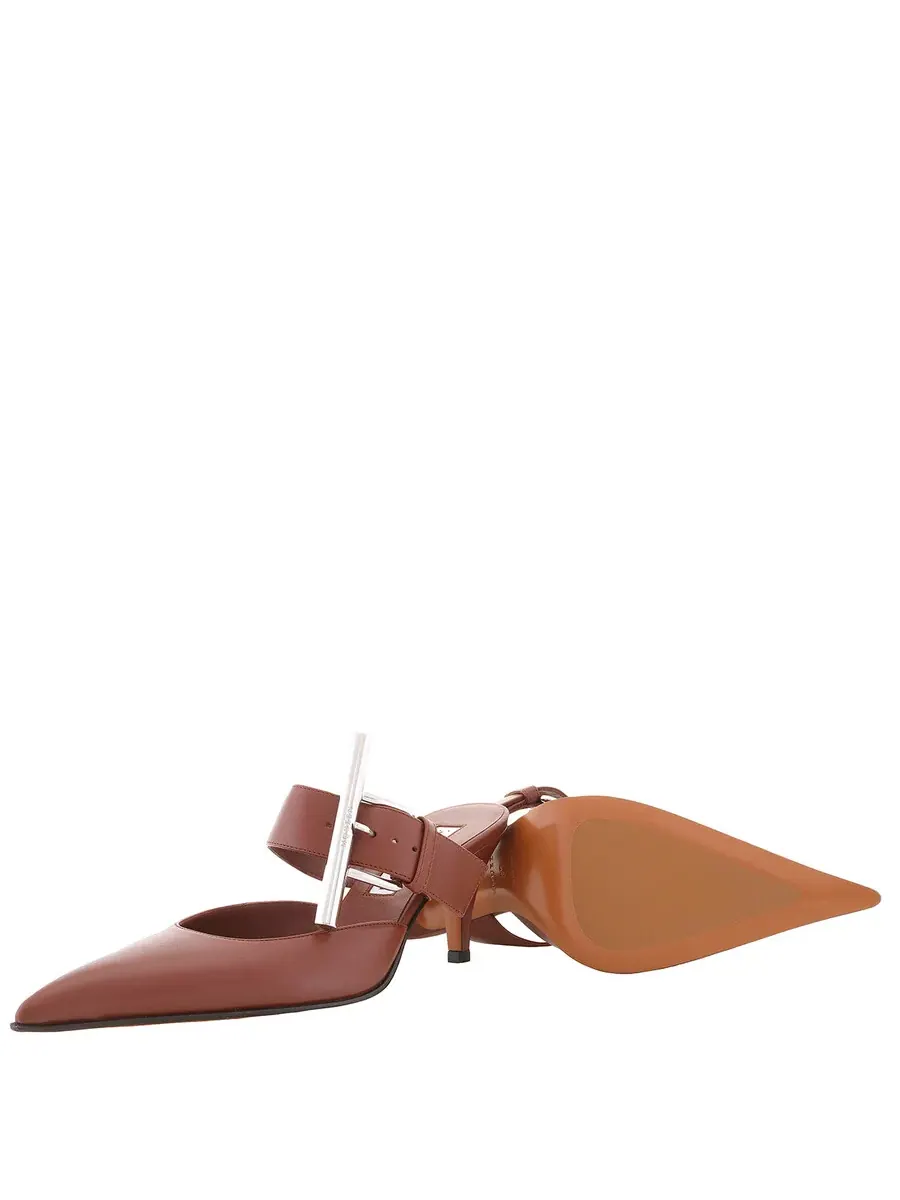Кожаные мюли Alexander Mcqueen Ladies Rouge Fonce 70 мм Francisco — изображение 2 из 4, красный