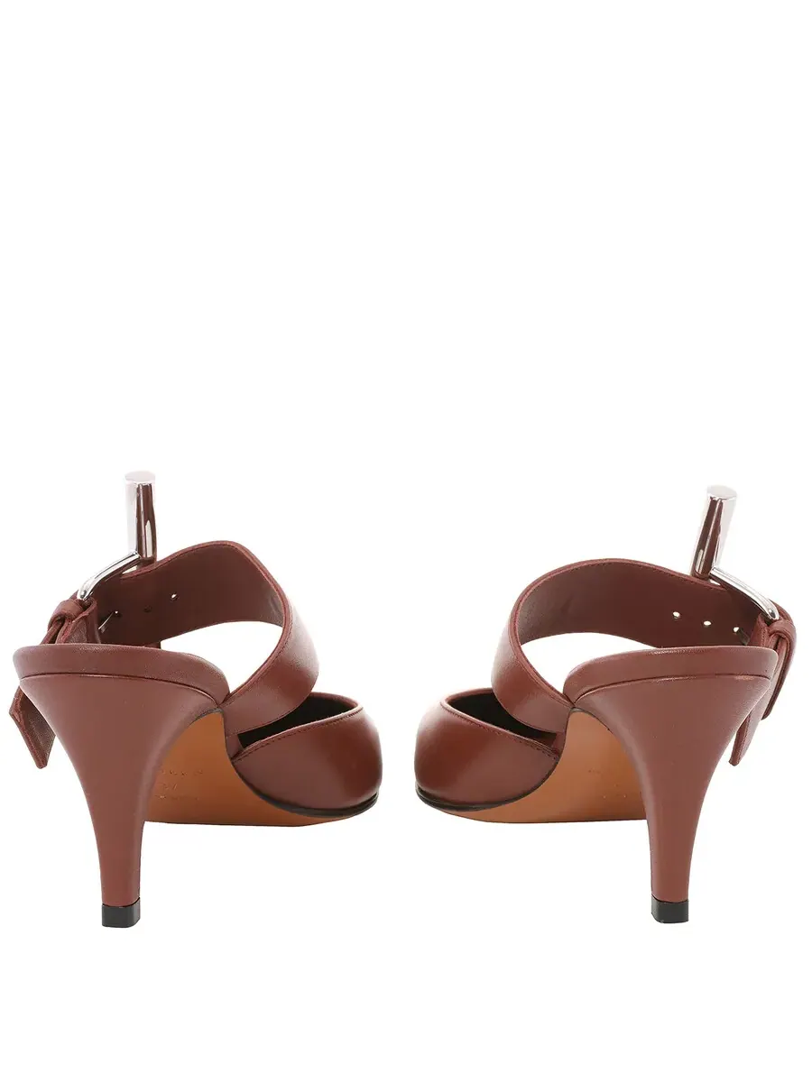Кожаные мюли Alexander Mcqueen Ladies Rouge Fonce 70 мм Francisco — изображение 4 из 4, красный