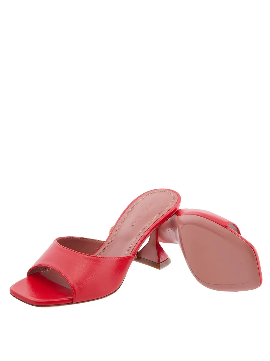 Сандалии Amina Muaddi Nappa Red Lupita 70 — изображение 2 из 4, красный