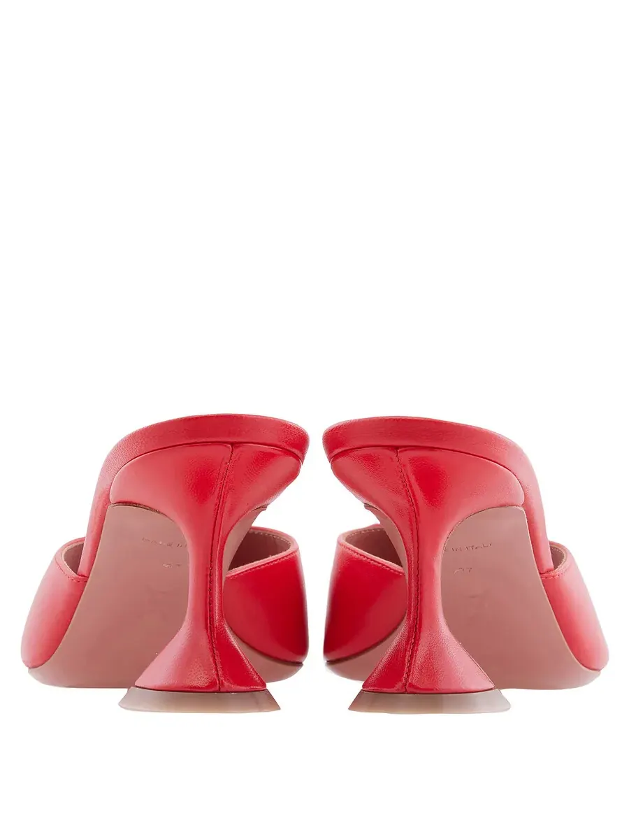 Сандалии Amina Muaddi Nappa Red Lupita 70 — изображение 4 из 4, красный