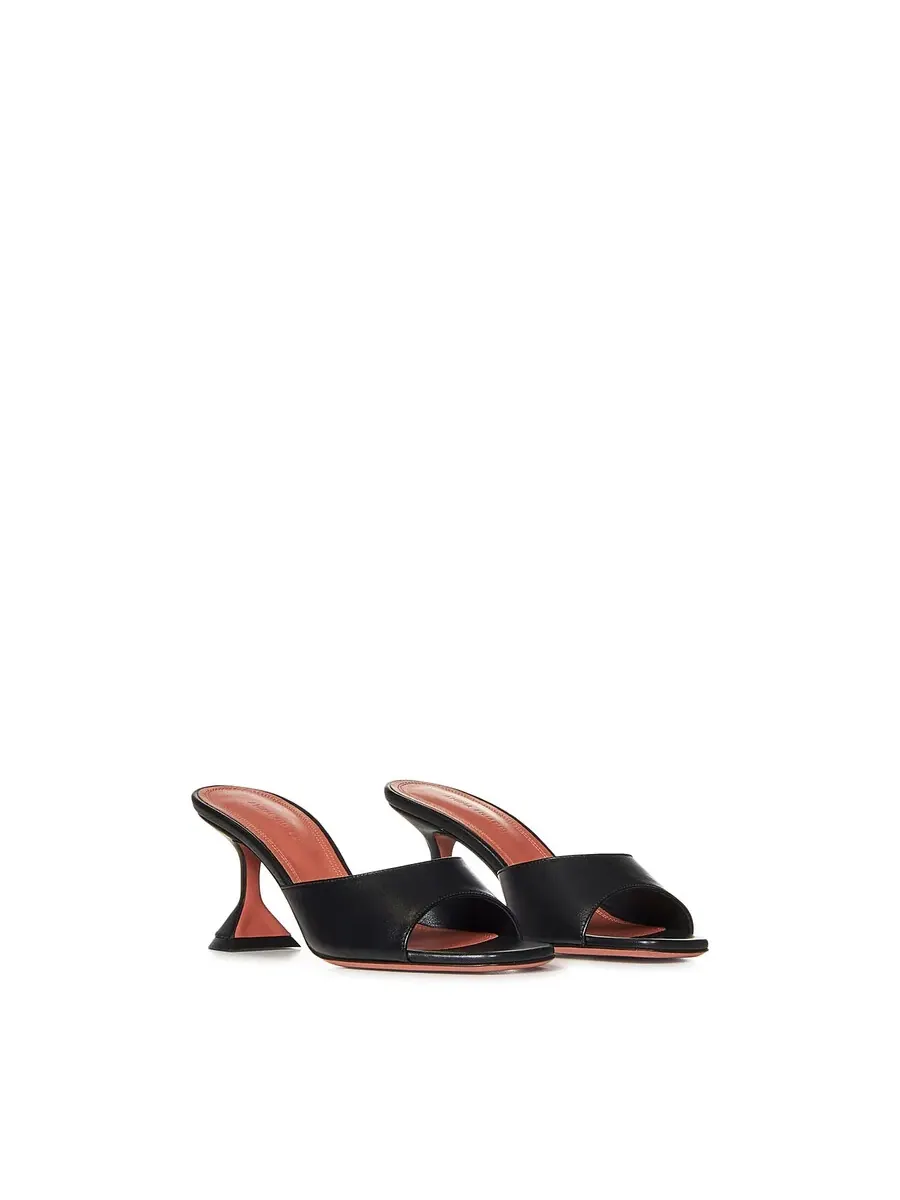 Туфли-сланцы Amina Muaddi Womens Lupita на каблуке 70 — изображение 2 из 3, черный