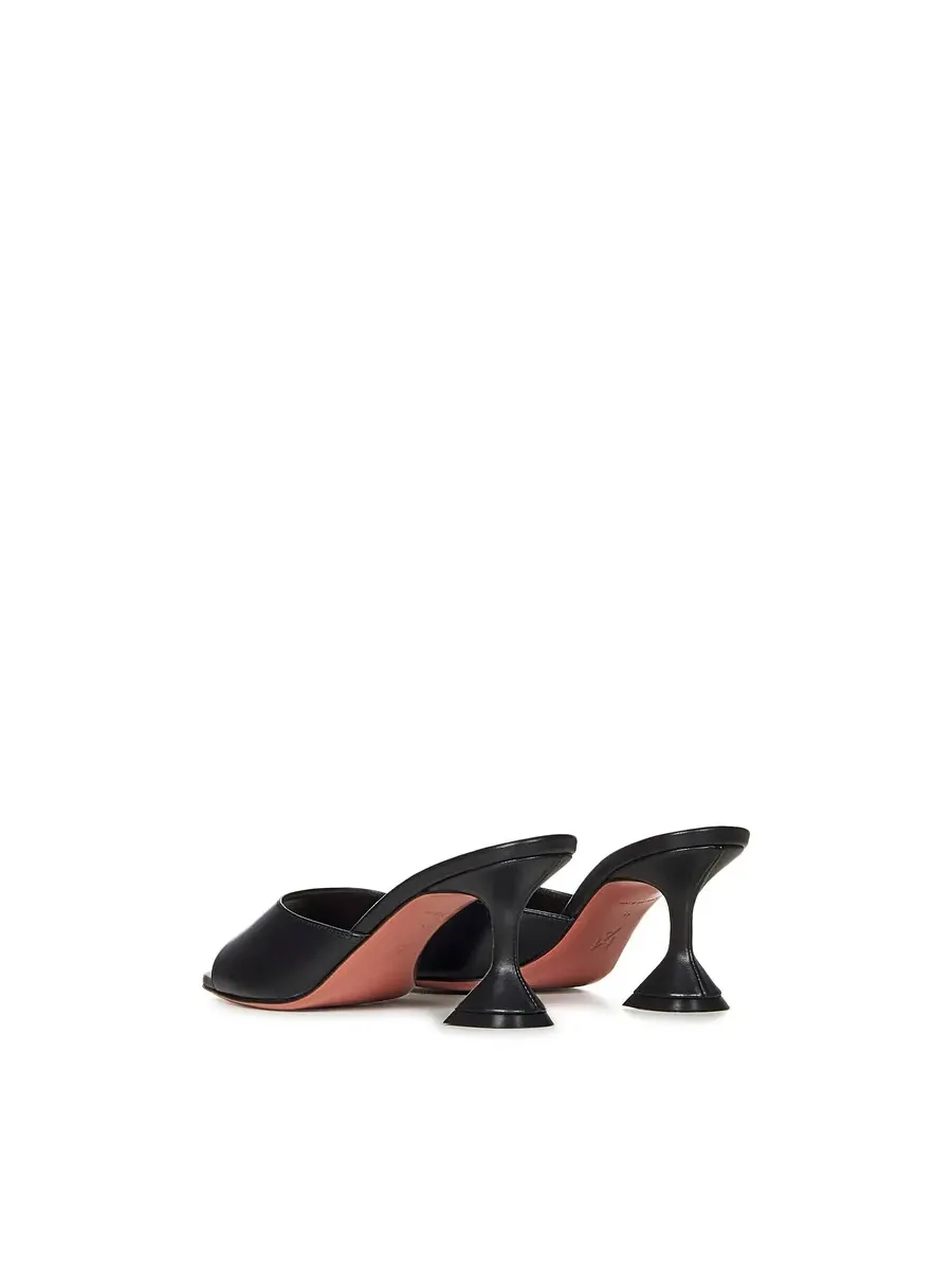Туфли-сланцы Amina Muaddi Womens Lupita на каблуке 70 — изображение 3 из 3, черный