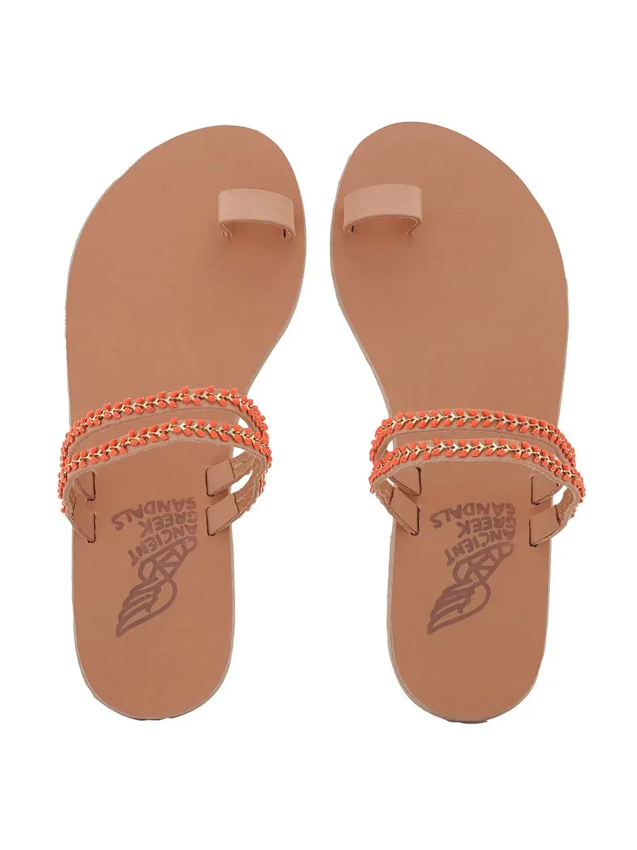 Женские сандалии Ancient Greek Sandals Skalida плоские сандалии — изображение 3 из 4, оранжевый
