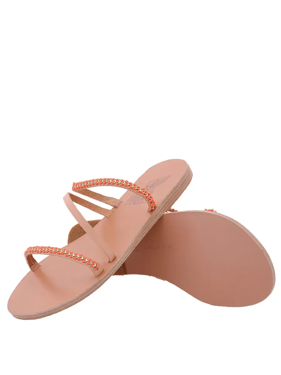 Сандалии Ancient Greek Sandals Apli Polytimi с цепочной деталью — изображение 2 из 4, оранжевый