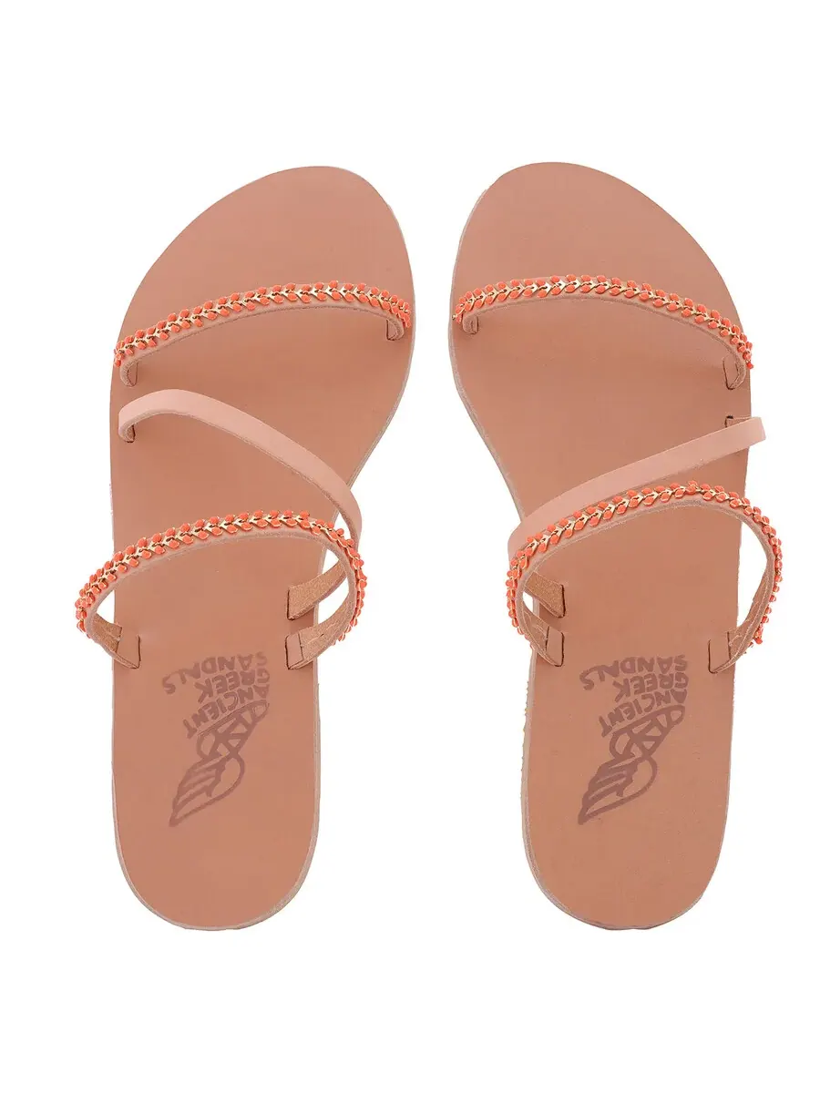 Сандалии Ancient Greek Sandals Apli Polytimi с цепочной деталью — изображение 3 из 4, оранжевый