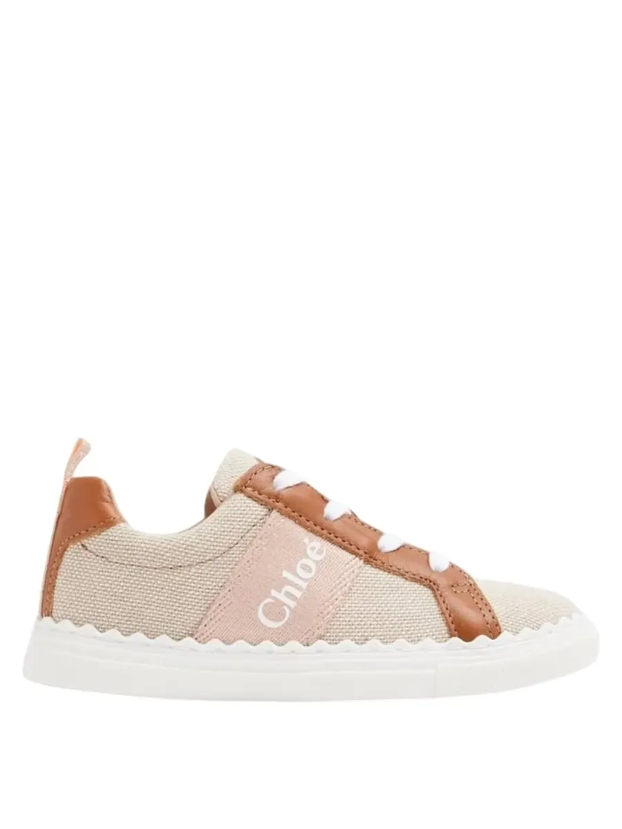 Детские низкие кроссовки Chloé Kids Lauren — изображение 1 из 4, шоколадный