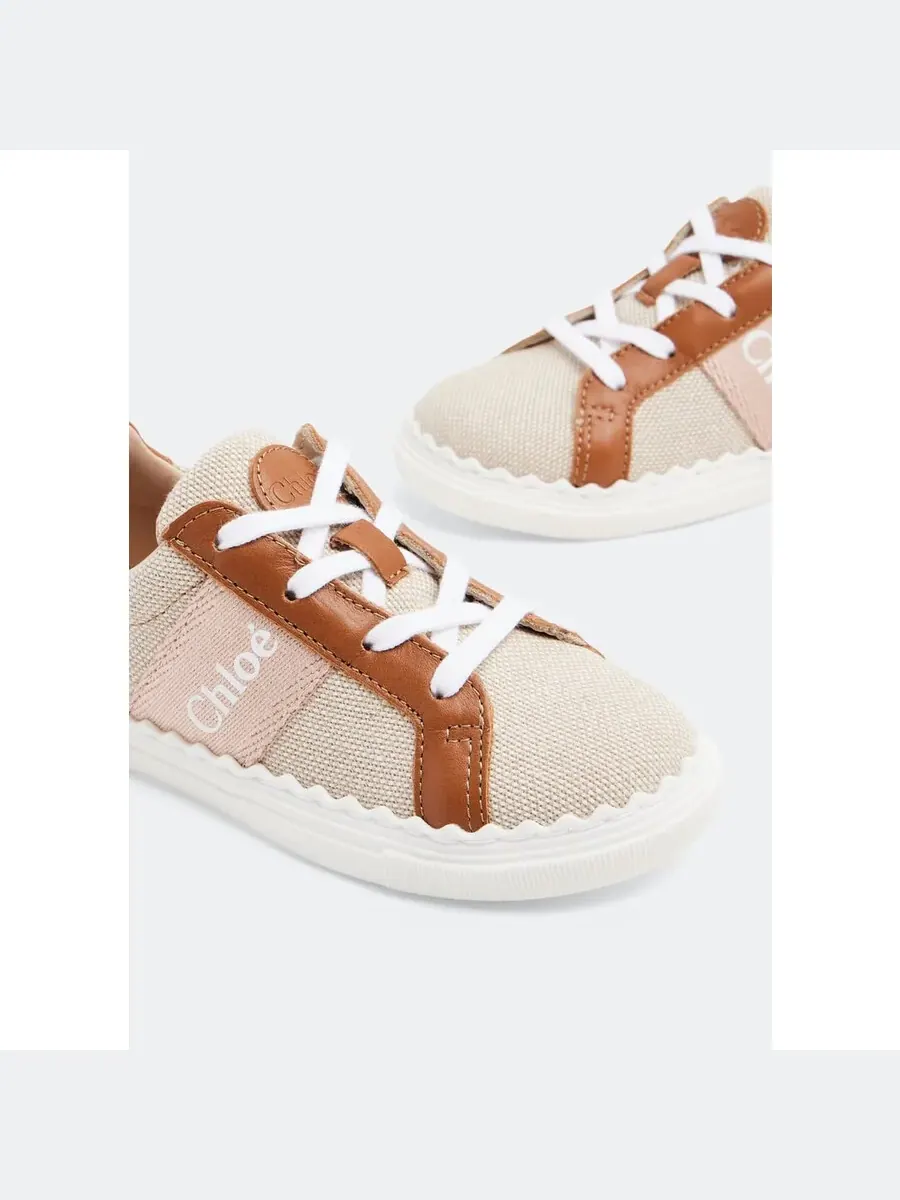 Детские низкие кроссовки Chloé Kids Lauren — изображение 4 из 4, шоколадный