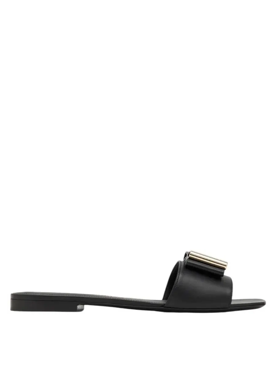 Шлепанцы Ferragamo Lyana с двойным бантом — изображение 1 из 3, черный