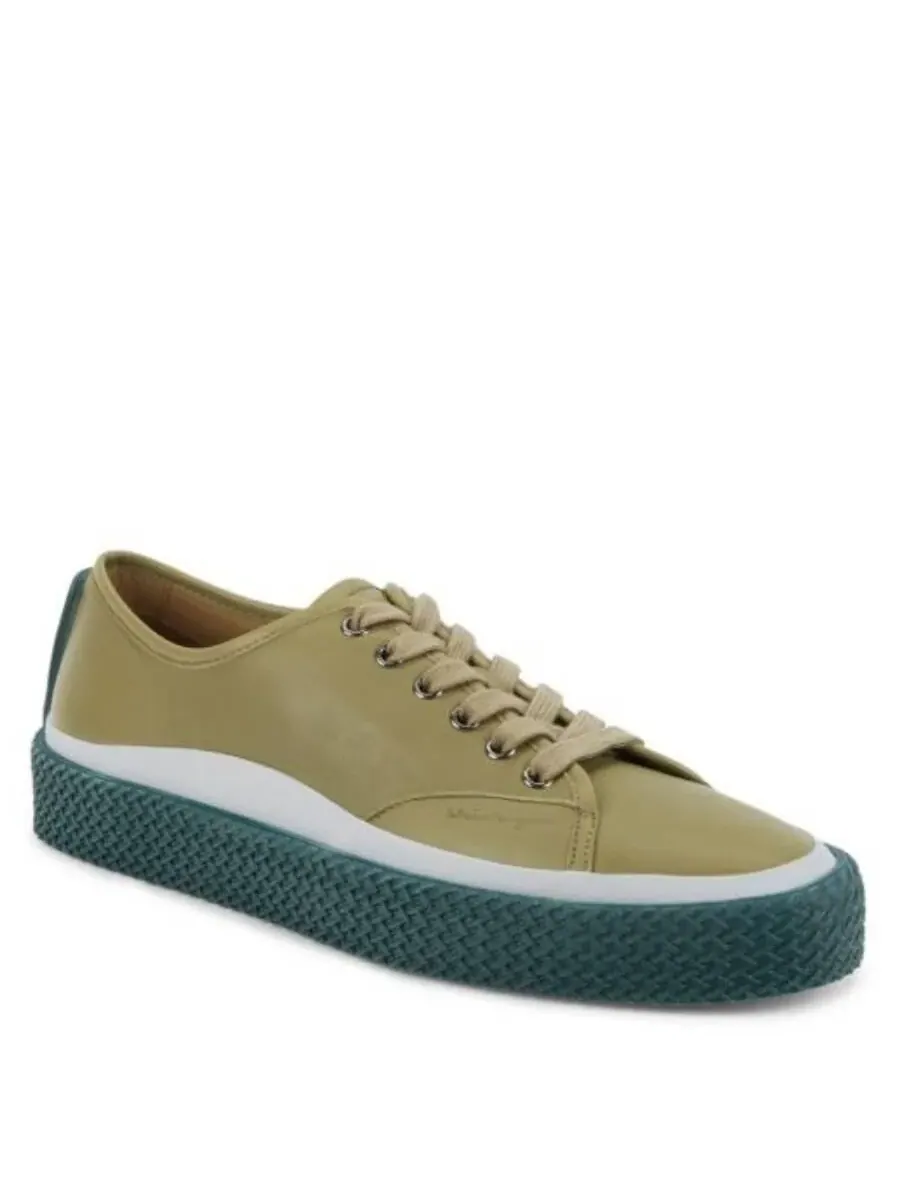 Кеды Ferragamo Storm из кожи низкие — изображение 2 из 3, темный зеленый