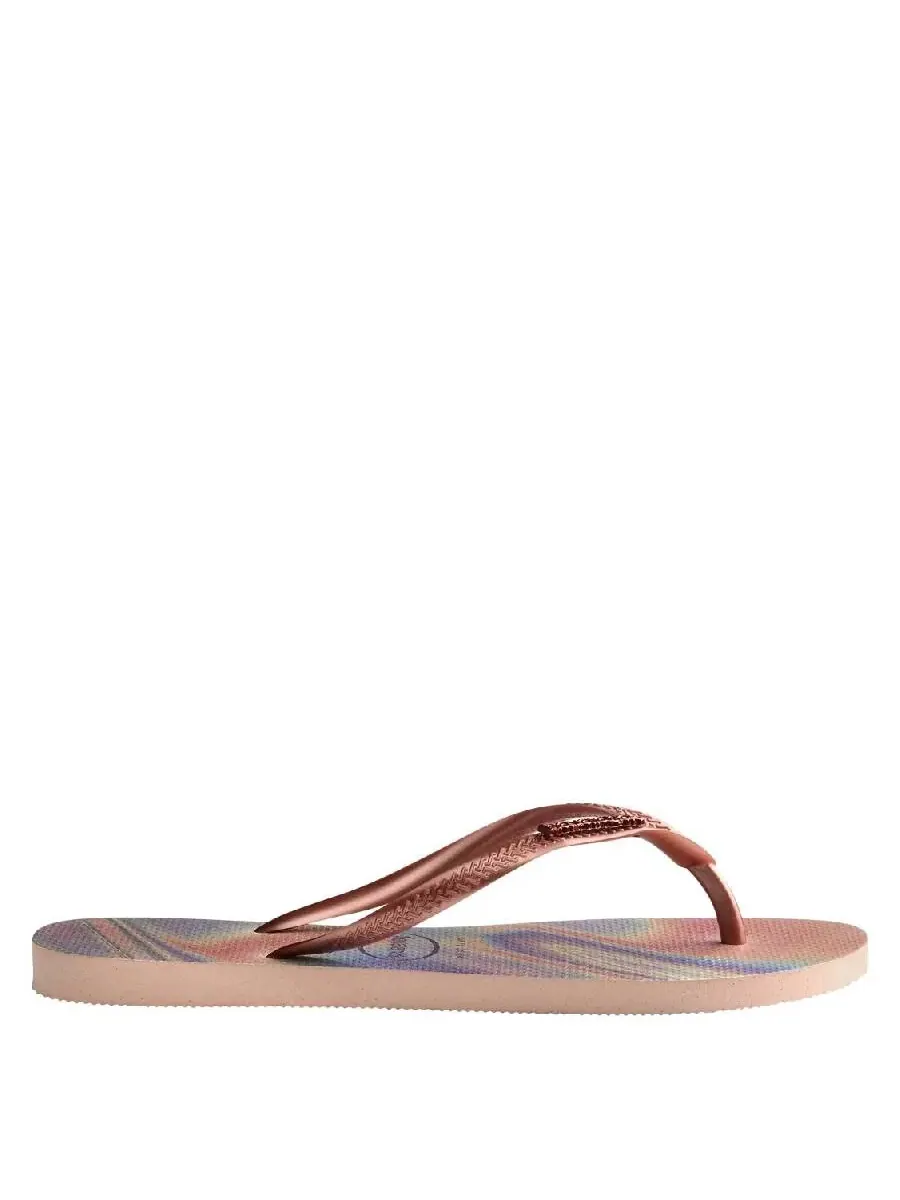 Вьетнамки Havaianas с тисненным логотипом из резины