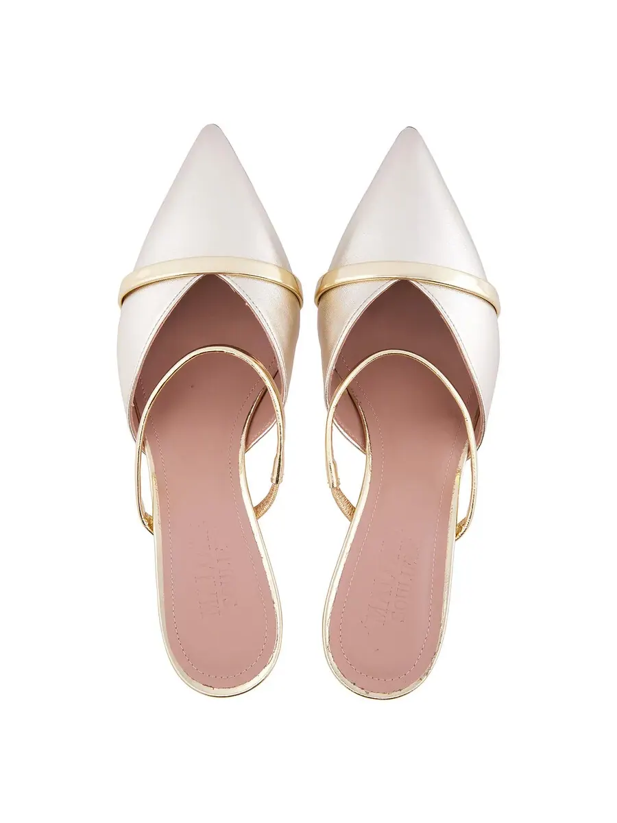 Туфли Malone Souliers Frankie 45 из кожи с каблуком-стилетто — изображение 3 из 4, серебристый