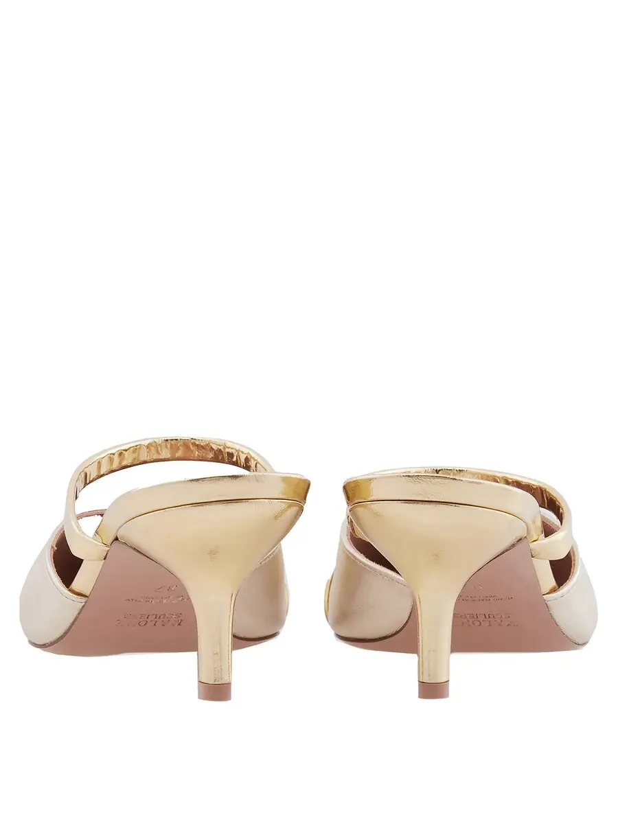 Туфли Malone Souliers Frankie 45 из кожи с каблуком-стилетто — изображение 4 из 4, серебристый