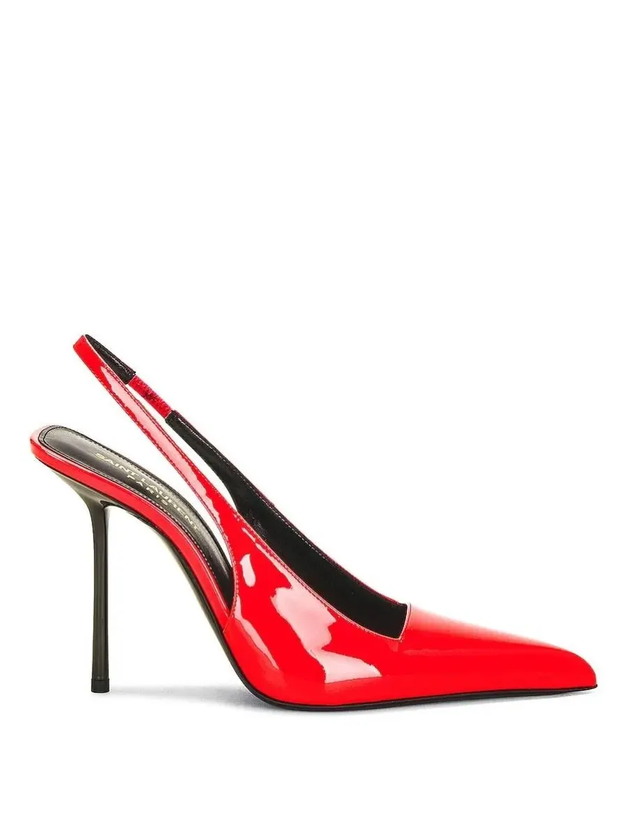 Туфли-лодочки на ремешке Saint Laurent Paloma — изображение 1 из 4, коралловый