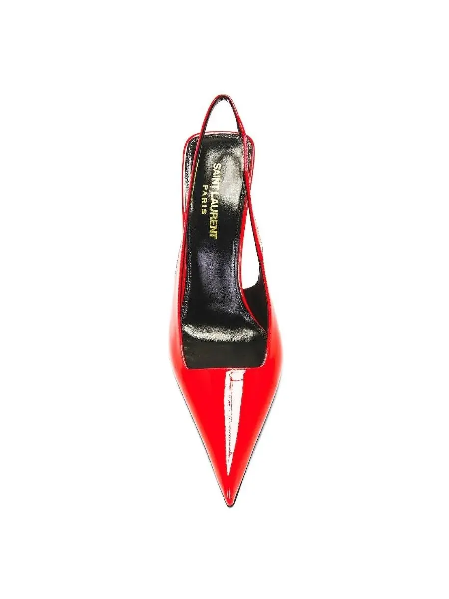 Туфли-лодочки на ремешке Saint Laurent Paloma — изображение 4 из 4, коралловый