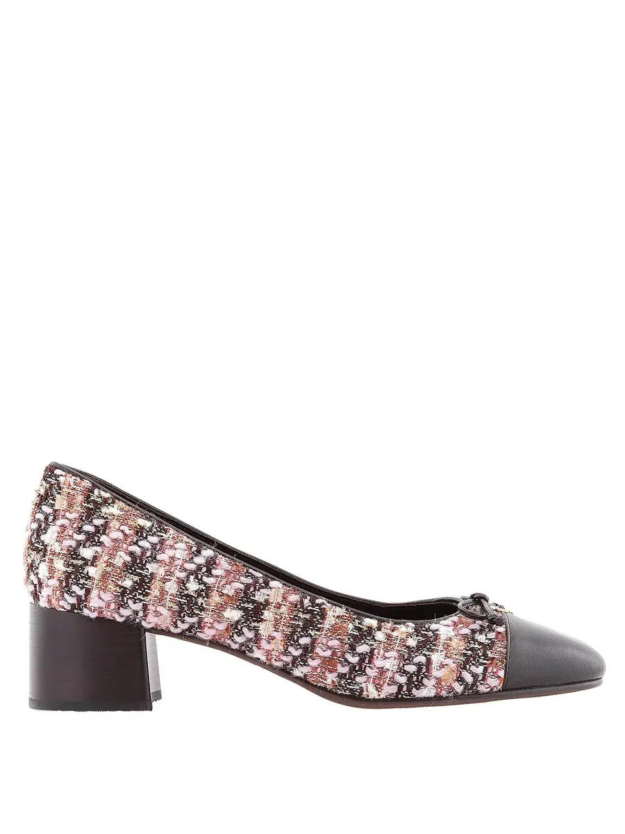 Твидовые туфли-лодочки Tory Burch с закрытым носком — изображение 1 из 4, мульти