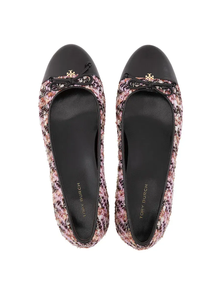 Твидовые туфли-лодочки Tory Burch с закрытым носком — изображение 3 из 4, мульти